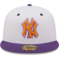 New York Yankees 2000 World Series Grape Lolli 59FIFTY Fitted Hat - White/Purple | New Era