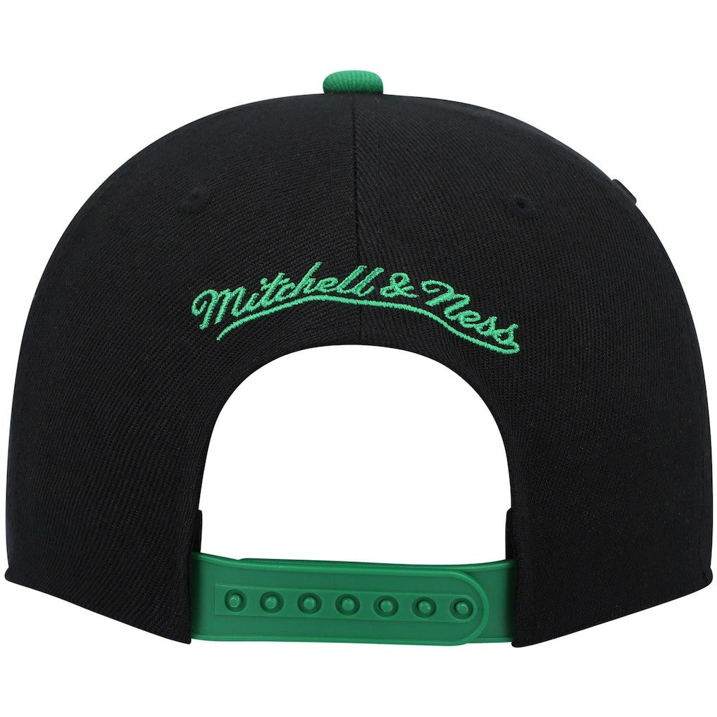 Boston Celtics Hardwood Classics Snapback Hat - Black/Kelly Green | Mitchell & Ness cheap