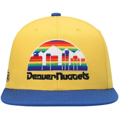 Denver Nuggets Hardwood Classics Snapback Hat sale - Gold/Royal | Mitchell & Ness for sale