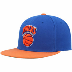 New York Knicks Hardwood Classics Snapback Hat - Blue/Orange | Mitchell & Ness shop