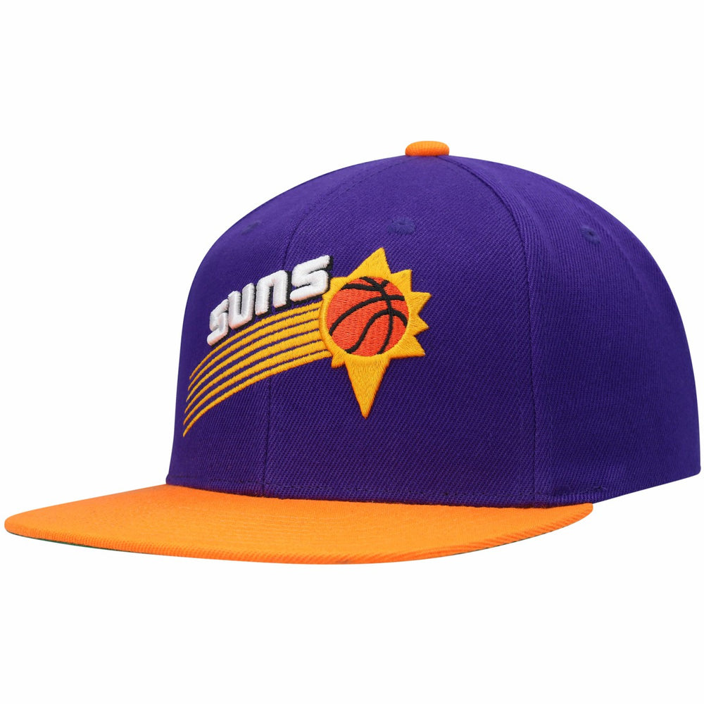 Phoenix Suns Hardwood Classics Snapback Hat - Purple/Orange | Mitchell & Ness discount