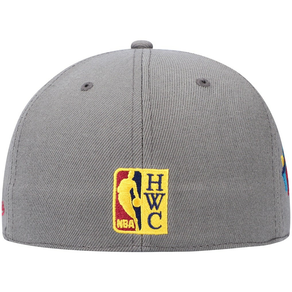Philadelphia 76ers Hardwood Classics 60th Anniversary Carbon Cabernet Fitted Hat - Charcoal | Mitchell & Ness on sale
