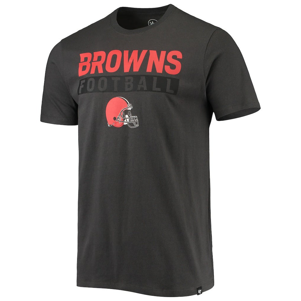 Cleveland Browns '47 Dark Ops Super Rival T-Shirt - Charcoal cheap