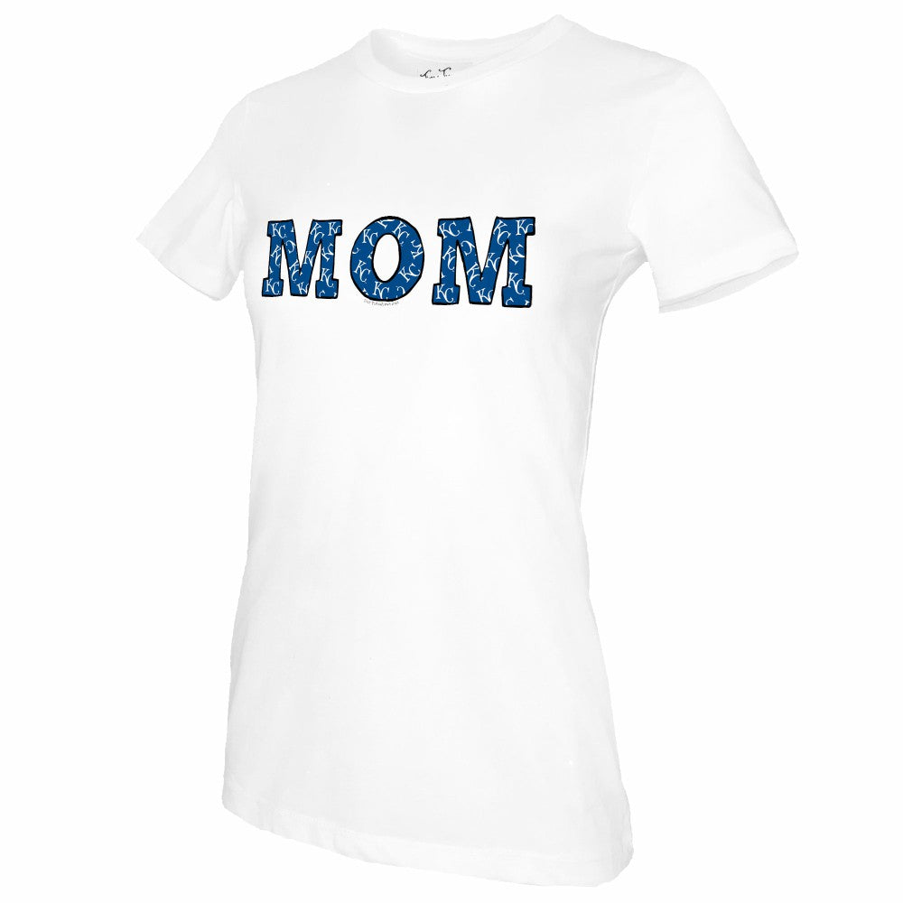 Kansas City Royals Tiny Turnip Women's Mom T-Shirt - White
