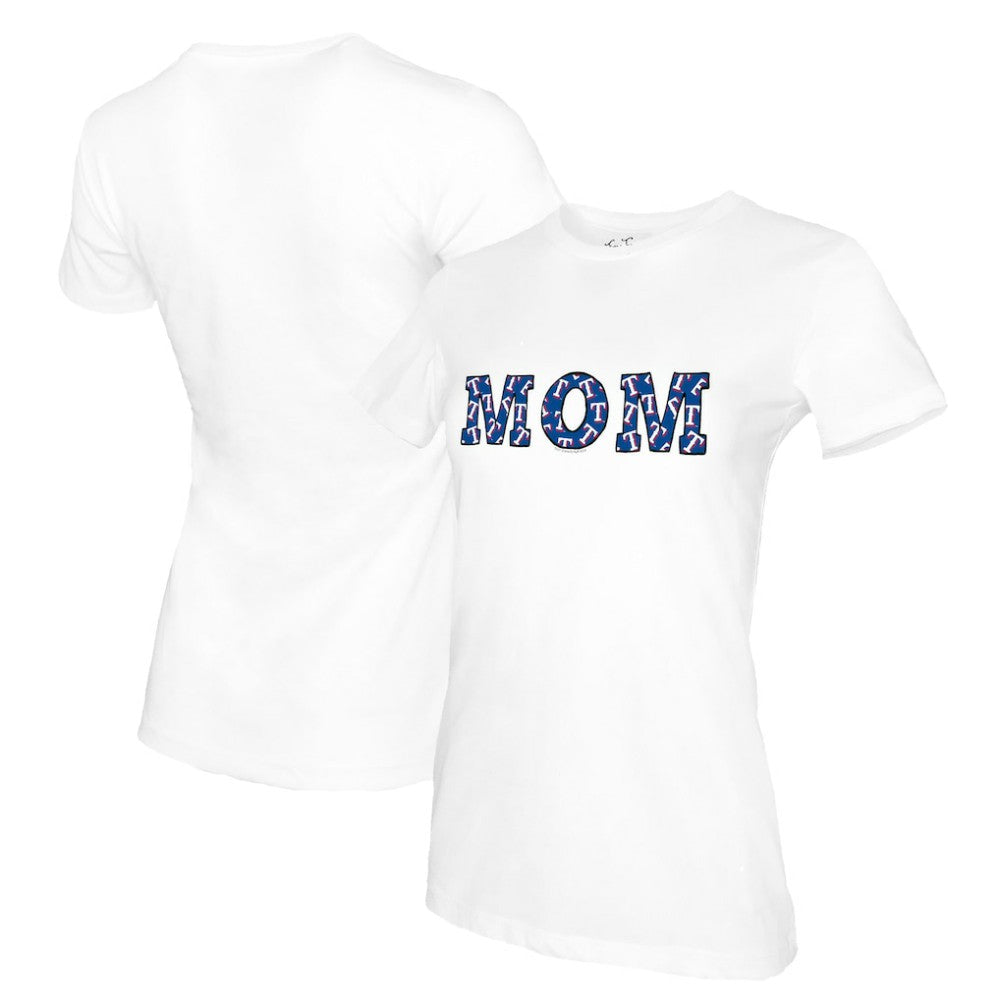 Texas Rangers Tiny Turnip Women's Mom T-Shirt - White