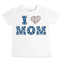 Los Angeles Dodgers Tiny Turnip Youth Heart Mom T-Shirt - White
