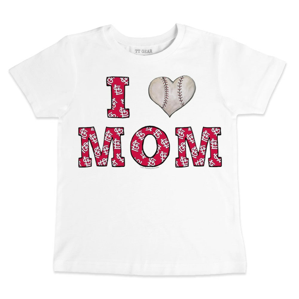 St. Louis Cardinals Tiny Turnip Youth Heart Mom T-Shirt - White