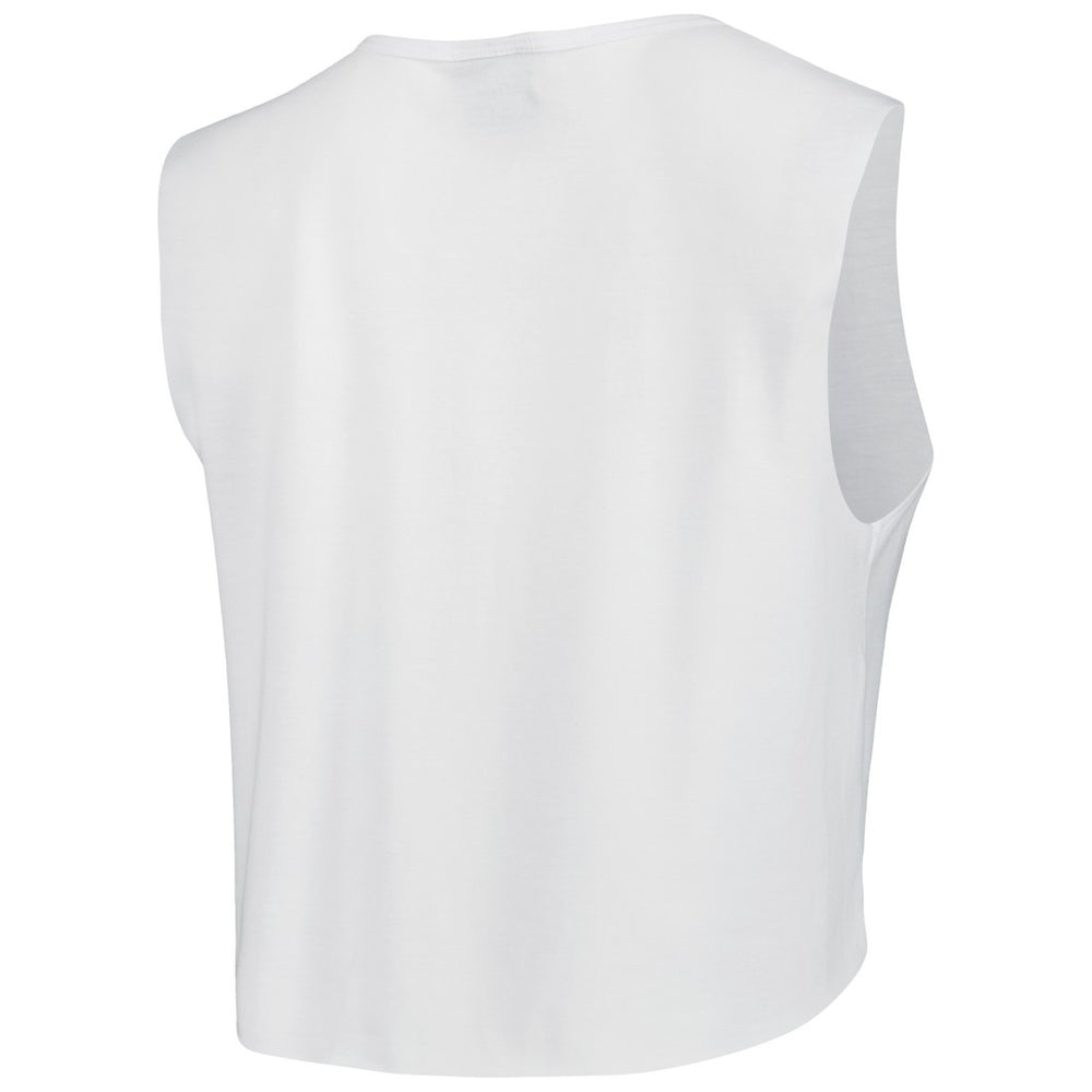 Tampa Bay Buccaneers Cuce Women's Sequin Tri-Blend Cropped Tank Top - White discount