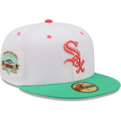 Chicago White Sox Inaugural Season at Comiskey Park Watermelon Lolli 59FIFTY Fitted Hat - White/Green | New Era