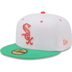 Chicago White Sox Inaugural Season at Comiskey Park Watermelon Lolli 59FIFTY Fitted Hat - White/Green | New Era