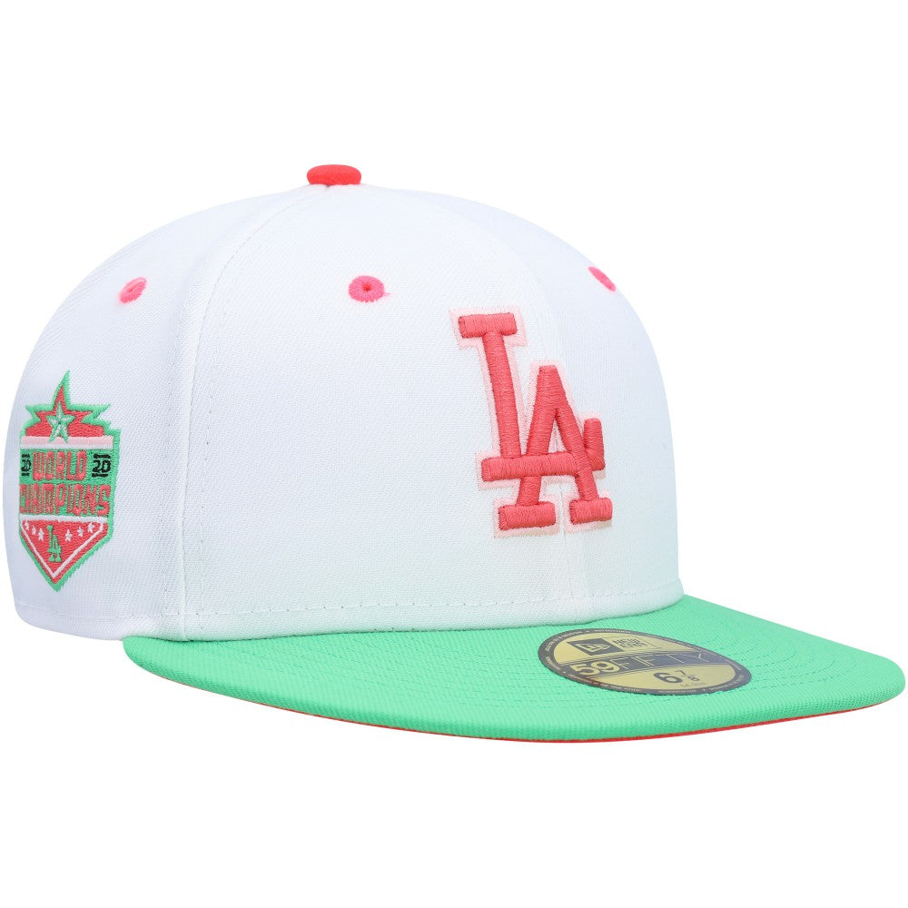 Los Angeles Dodgers  Watermelon Lolli 59FIFTY Fitted Hat - White/Green | New Era