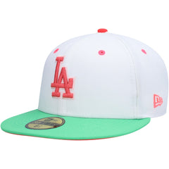 Los Angeles Dodgers  Watermelon Lolli 59FIFTY Fitted Hat - White/Green | New Era