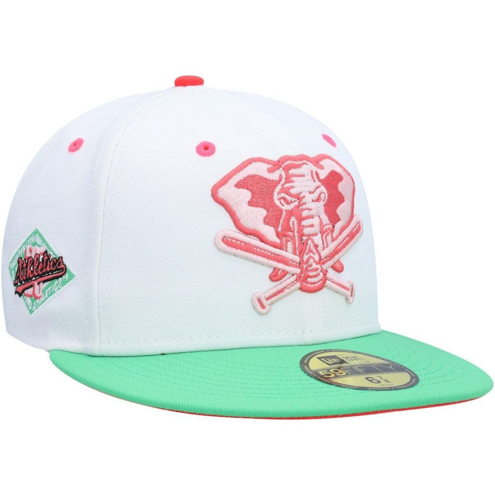 Athletics Alternate Logo Watermelon Lolli 59FIFTY Fitted Hat - White/Green | New Era