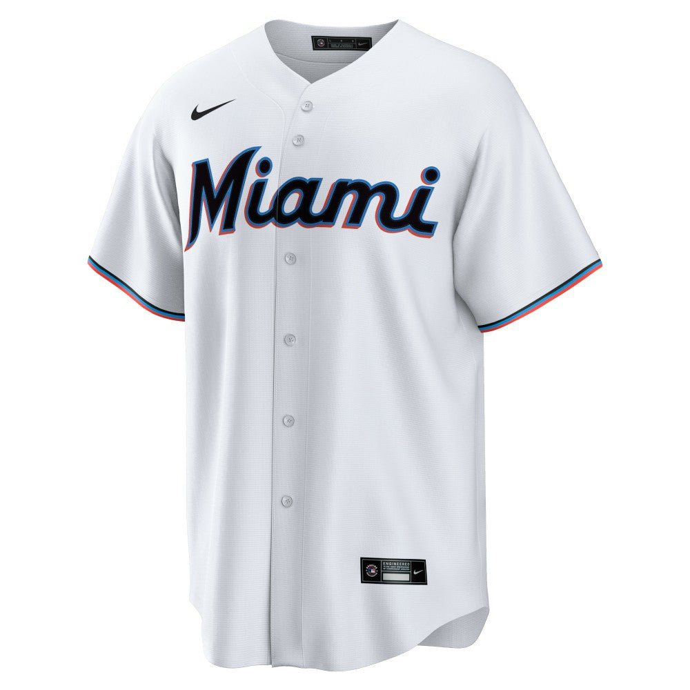 Miami Marlins Home Blank Replica Jersey - White | Nike