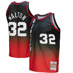 Bill Walton Portland Trail Blazers 1976/77 Hardwood Classics Fadeaway Swingman Player Jersey - Red/Black | Mitchell & Ness on sale