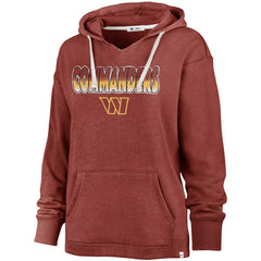 Washington Commanders '47 Women's Color Rise Kennedy Pullover V-Neck Hoodie - Heathered Burgundy on sale