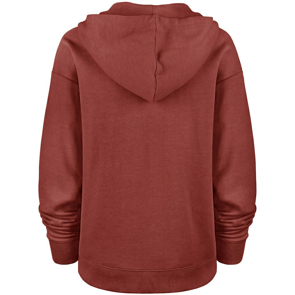 Washington Commanders '47 Women's Color Rise Kennedy Pullover V-Neck Hoodie - Heathered Burgundy on sale