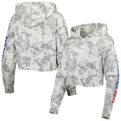Philadelphia 76ers Lusso Women's Maia Tri-Blend Cropped Quarter-Zip Top - Gray/White outlet
