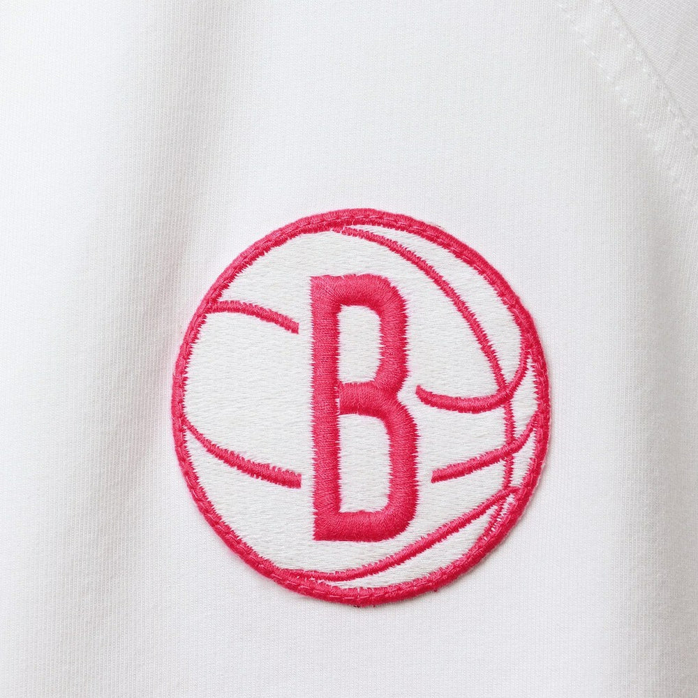 Brooklyn Nets Lusso Women's Melody Cuffed Tri-Blend Shorts - White/Pink sale
