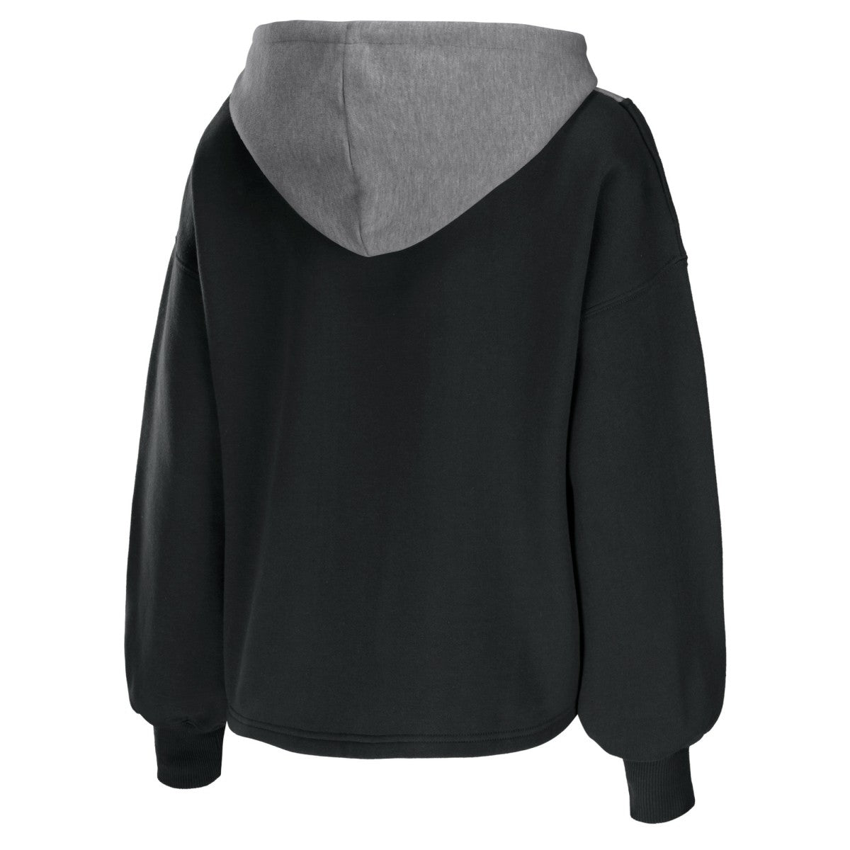 Miami Heat WEAR by Erin Andrews Women's Pieced Quarter-Zip Hoodie Jacket - Black on sale