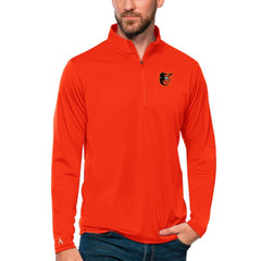 Baltimore Orioles Antigua Tribute Quarter-Zip Pullover Top - Orange