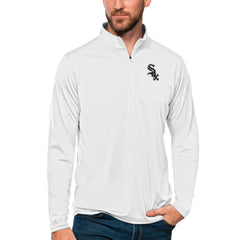 Chicago White Sox Antigua Tribute Quarter-Zip Pullover Top - White