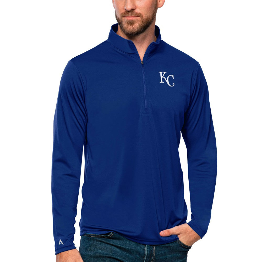 Kansas City Royals Antigua Tribute Quarter-Zip Pullover Top - Royal