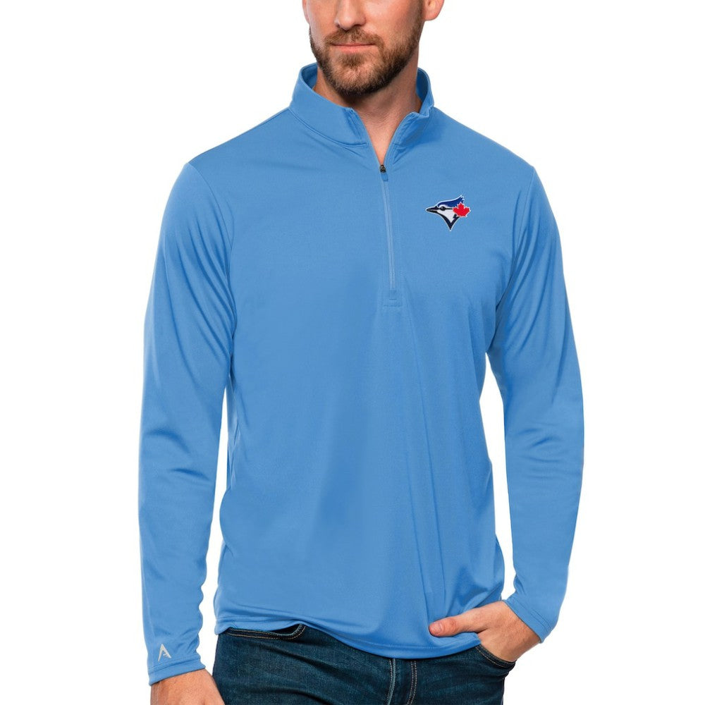 Toronto Blue Jays Antigua Tribute Quarter-Zip Pullover Top - Powder Blue