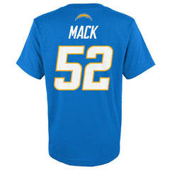 Khalil Mack Los Angeles Chargers Youth Mainliner Player Name & Number T-Shirt - Powder Blue on sale