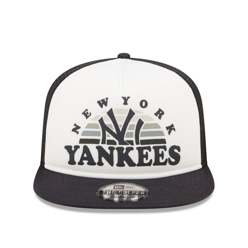 New York Yankees Gradient Golfer 9FIFTY Snapback Hat - White/Navy | New Era