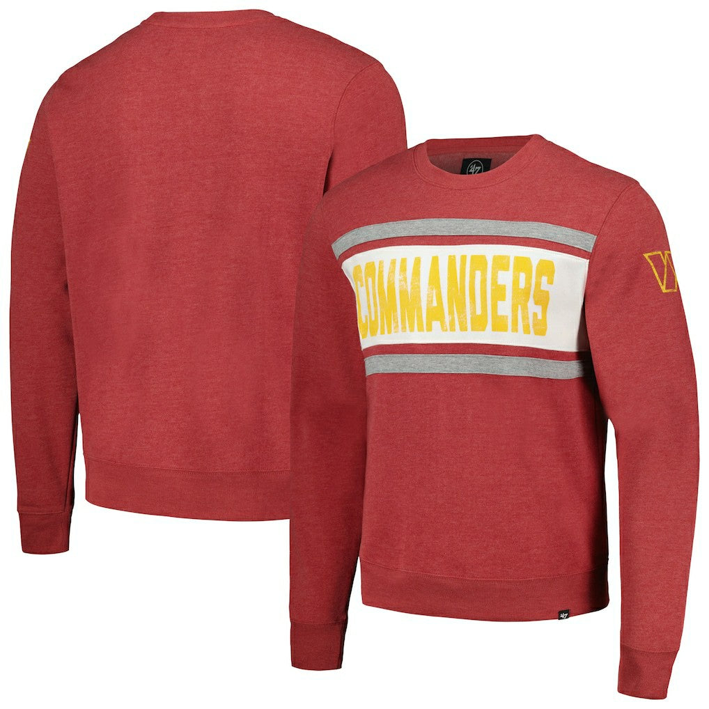 Washington Commanders '47 Bypass Tribeca Pullover Sweatshirt - Heathered Burgundy discount