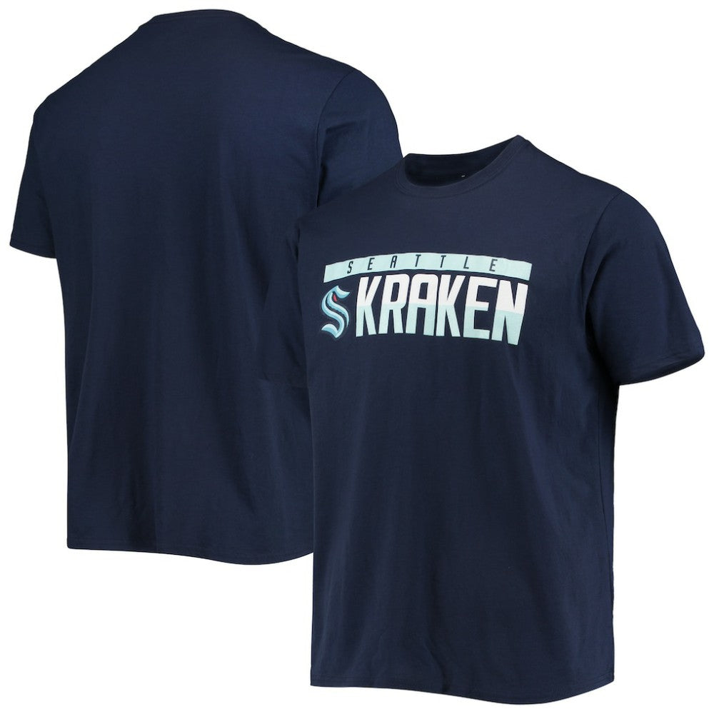 Seattle Kraken Levelwear Richmond Wordmark T-Shirt Navy