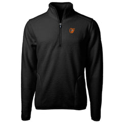 Baltimore Orioles Cutter & Buck Big & Tall Cascade Eco Sherpa Fleece Quarter-Zip Pullover Jacket - Black