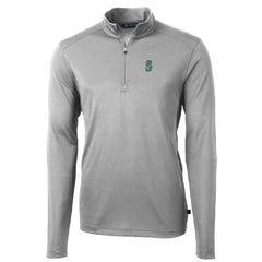 Seattle Mariners Cutter & Buck Big & Tall Virtue Eco Pique Quarter-Zip Pullover Jacket - Gray