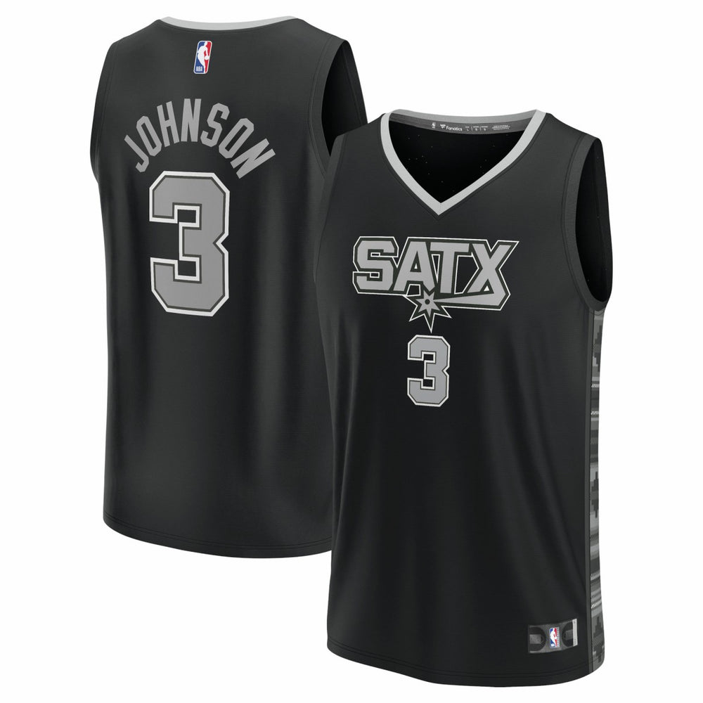 Keldon Johnson San Antonio Spurs Fast Break Replica Player Jersey - Statement Edition - Black | Fanatics cheap