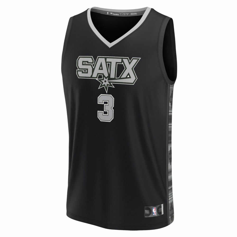 Keldon Johnson San Antonio Spurs Fast Break Replica Player Jersey - Statement Edition - Black | Fanatics cheap