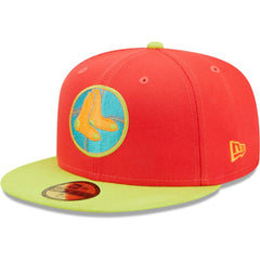 Boston Red Sox   Lava Highlighter Combo 59FIFTY Fitted Hat - Red/Neon Green | New Era