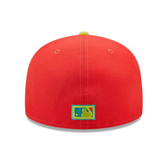 Los Angeles Dodgers 1978 World Series  Lava Highlighter Combo 59FIFTY Fitted Hat - Red/Neon Green | New Era