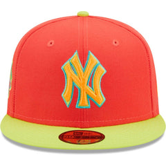 New York Yankees   Lava Highlighter Combo 59FIFTY Fitted Hat - Red/Neon Green | New Era