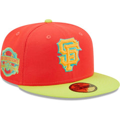 San Francisco Giants   Lava Highlighter Combo 59FIFTY Fitted Hat - Red/Neon Green | New Era