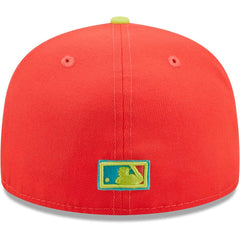 San Francisco Giants   Lava Highlighter Combo 59FIFTY Fitted Hat - Red/Neon Green | New Era