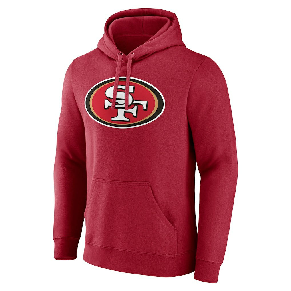 San Francisco 49ers Team Authentic Personalized Name & Number Pullover Hoodie - Scarlet discount