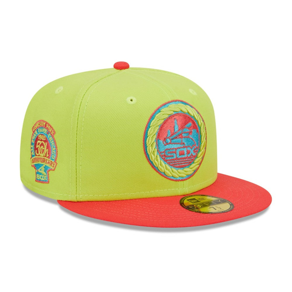 Chicago White Sox 1983 MLB All-Star Game Cyber Highlighter 59FIFTY Fitted Hat - Green/Red | New Era