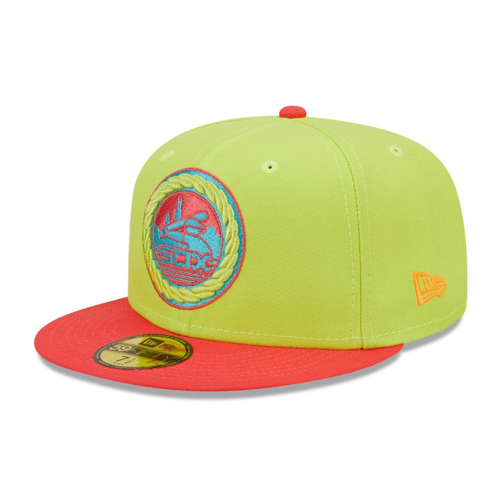 Chicago White Sox 1983 MLB All-Star Game Cyber Highlighter 59FIFTY Fitted Hat - Green/Red | New Era