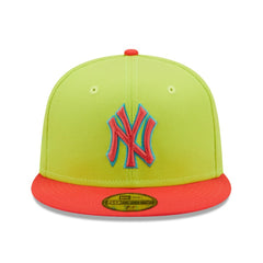New York Yankees Cyber Highlighter 59FIFTY Fitted Hat - Green/Red | New Era