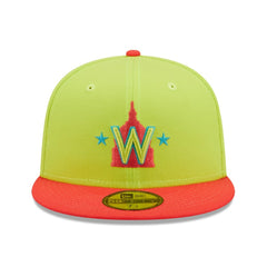 Washington Nationals 2008 Inaugural Season Cyber Highlighter 59FIFTY Fitted Hat - Green/Red | New Era