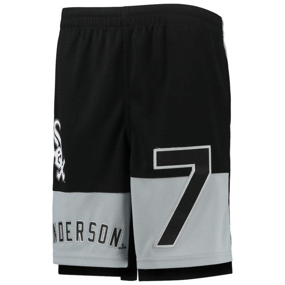 Tim Anderson Chicago White Sox Youth Pandemonium Name & Number Shorts - Black