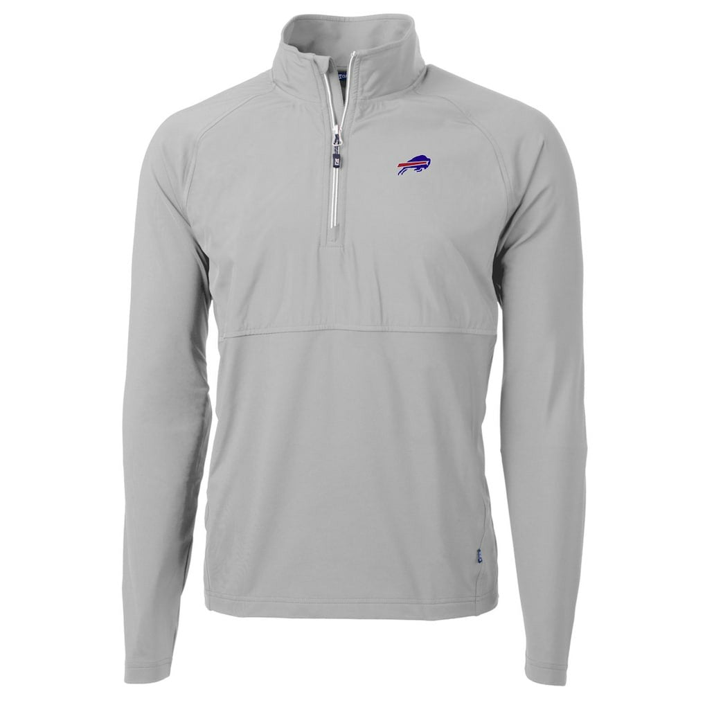 Buffalo Bills Cutter & Buck Adapt Eco Knit Hybrid Recycled Quarter-Zip Raglan Jacket - Gray outlet
