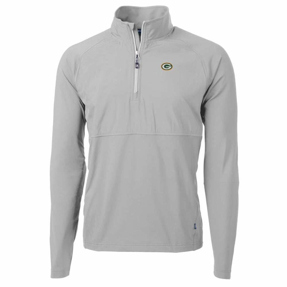 Green Bay Packers Cutter & Buck Adapt Eco Knit Hybrid Recycled Quarter-Zip Raglan Jacket - Gray online