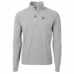 Minnesota Vikings Cutter & Buck Adapt Eco Knit Hybrid Recycled Quarter-Zip Raglan Jacket - Gray discount